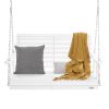 VEVOR Wooden Porch Swing 4 ft, Patio bench swing for Courtyard & Garden, Upgraded 880 lbs Strong Load Capacity