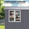 8X10FT Outdoor Storage Shed with Thickened Galvanized Steel,with Sloped Roof & Double Lockable Door,Storage Shed Large with 6 Vents