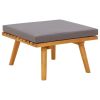 7 Piece Patio Lounge Set with Cushions Solid Acacia Wood