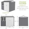 8X10FT Outdoor Storage Shed with Thickened Galvanized Steel,with Sloped Roof & Double Lockable Door,Storage Shed Large with 6 Vents