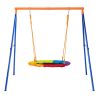 VEVOR Swing Sets for Backyard 40in Saucer Swing Seat A-Frame Metal Stand 440lbs