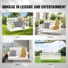 VEVOR Wooden Porch Swing 4 ft, Patio bench swing for Courtyard & Garden, Upgraded 880 lbs Strong Load Capacity
