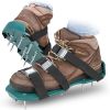 Lawn Aerator Shoes with Stainless Steel Shovel, Free-Installation Aerating Shoe with Hook & Loop Straps, Heavy Duty Spiked Aerating Sandals