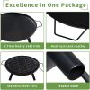 Outdoor Wood Burning Fire Pit for Camping Backyard Beach Picnic