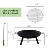 Outdoor Wood Burning Fire Pit for Camping Backyard Beach Picnic